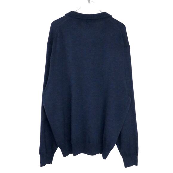 Jos. A. Bank Blue Quarter Zip Pullover Sweater Extra Large XL Preppy - Picture 3 of 6